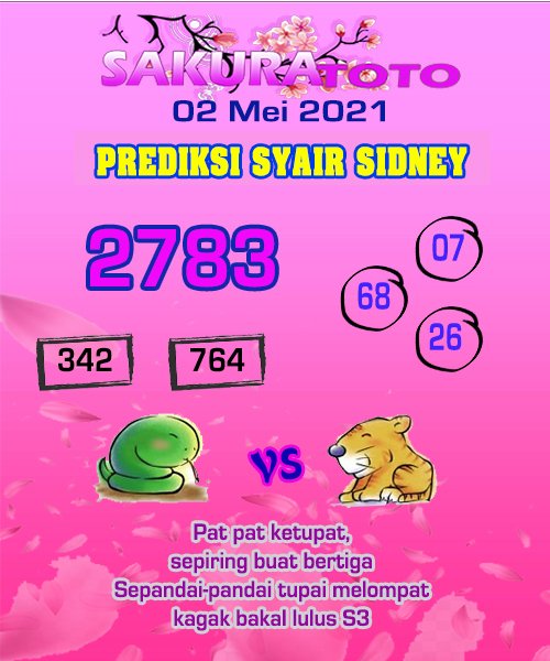 Pasaran Togel Sakura Toto Sidney Minggu 02 Mei 2021
